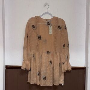 Featherhead | Pink Floral Blouse (New With Tags)